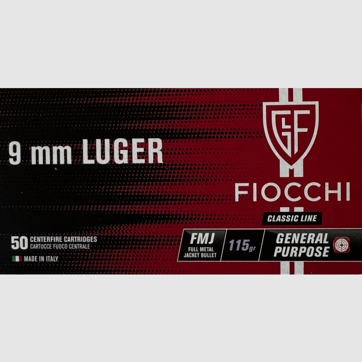 Fiocchi 9mm LUGER FMJ 115gr - 50 Schuss