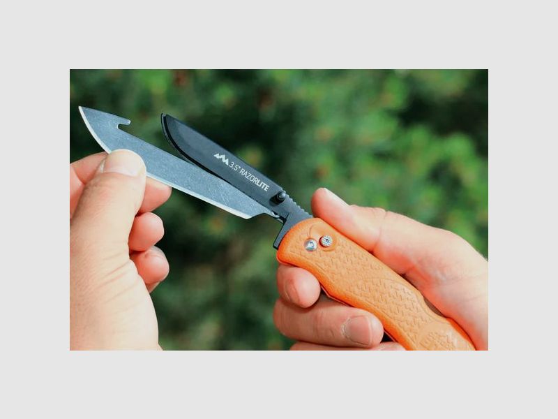 Outdoor Edge 3.5” Drop-Point Blade Pack Med 6 blade Til Razor-serien, billede 2 af 2