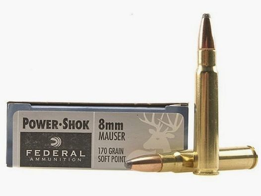 Federal Power-Shok 8mm Mauser 170GR JSP 20 cartridges