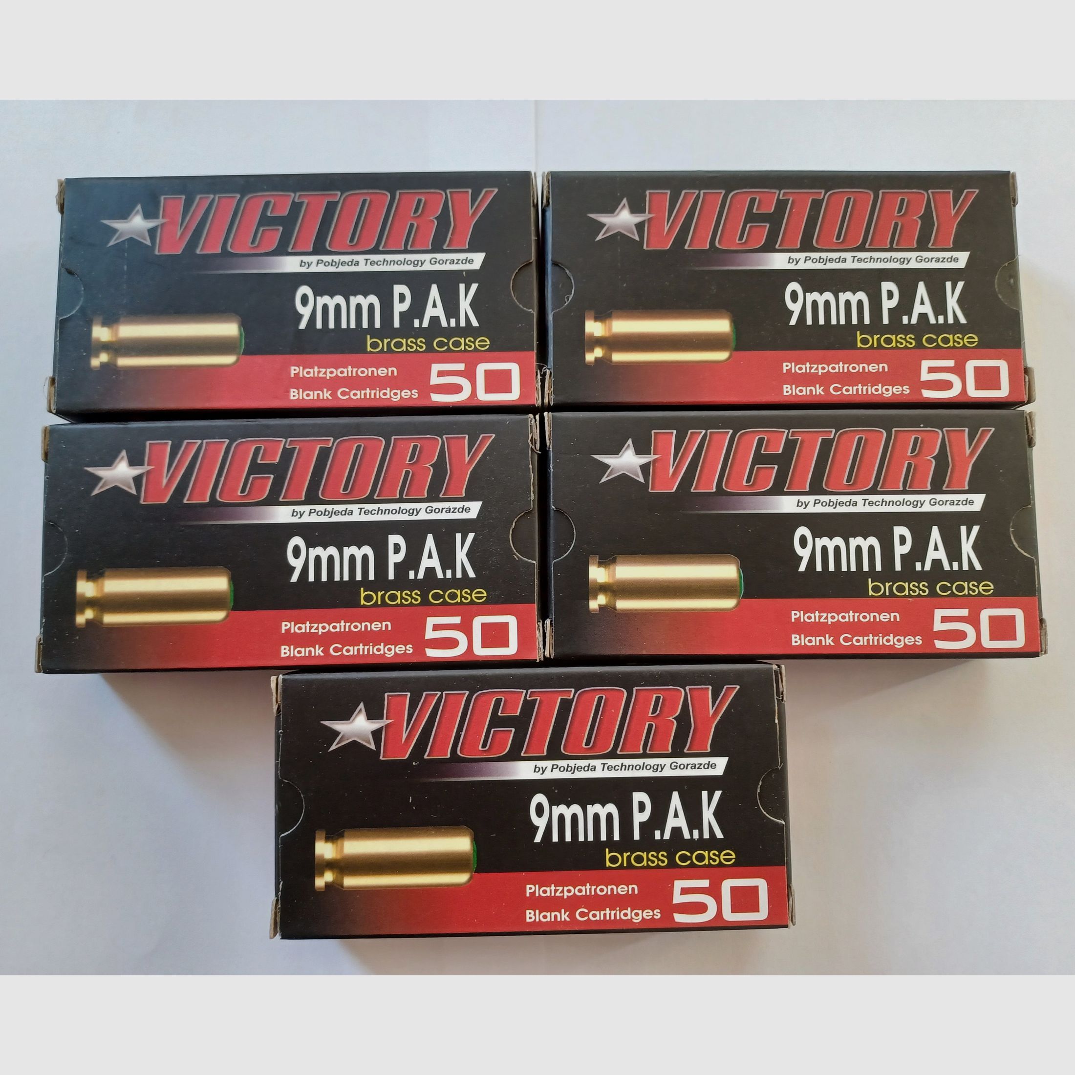 250 blank cartridges van Victory 9mm P.A.K.