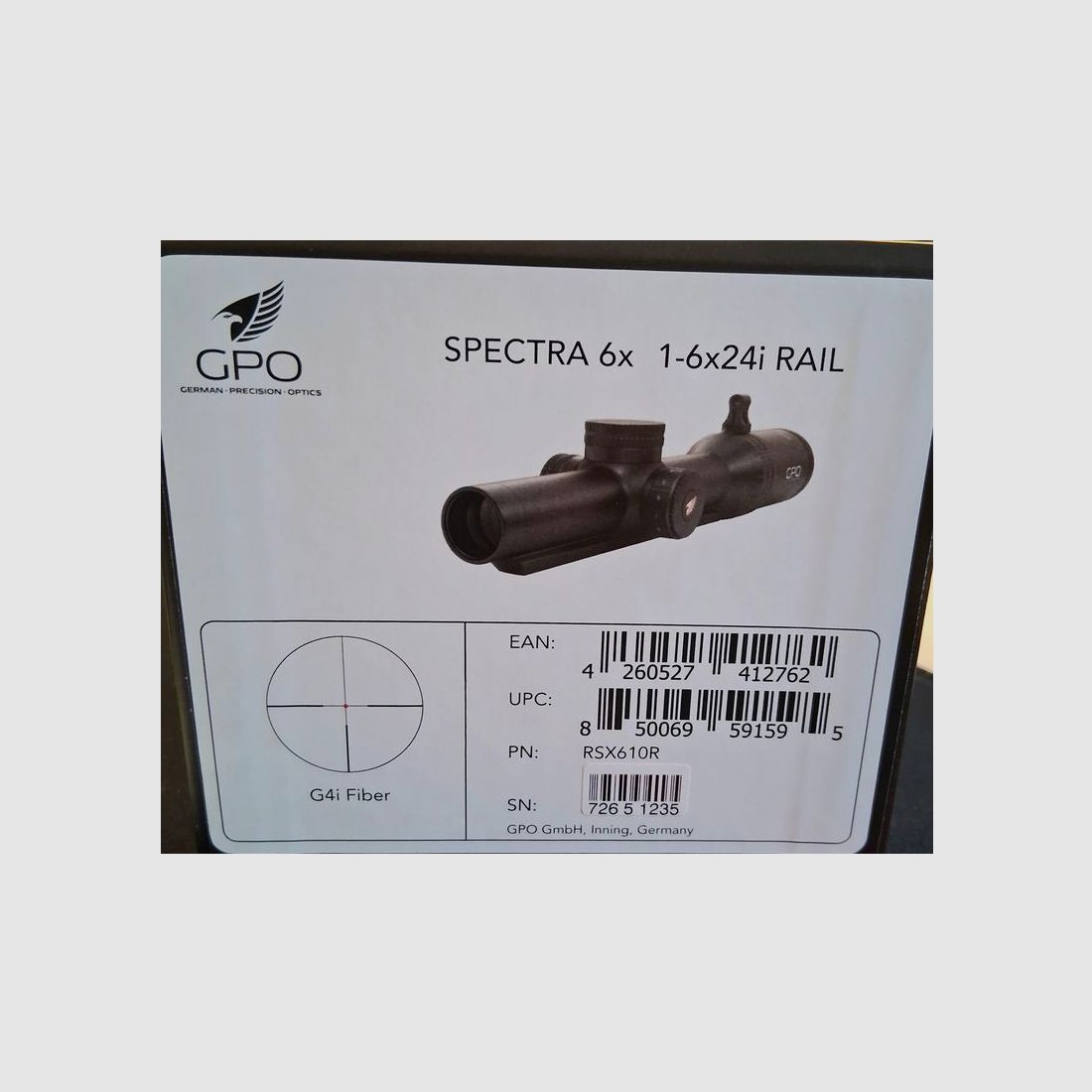 GPO GPO SPECTRA™ 6x 1-6x24i Zielfernrohr mit Schiene, Bild 2 von 2