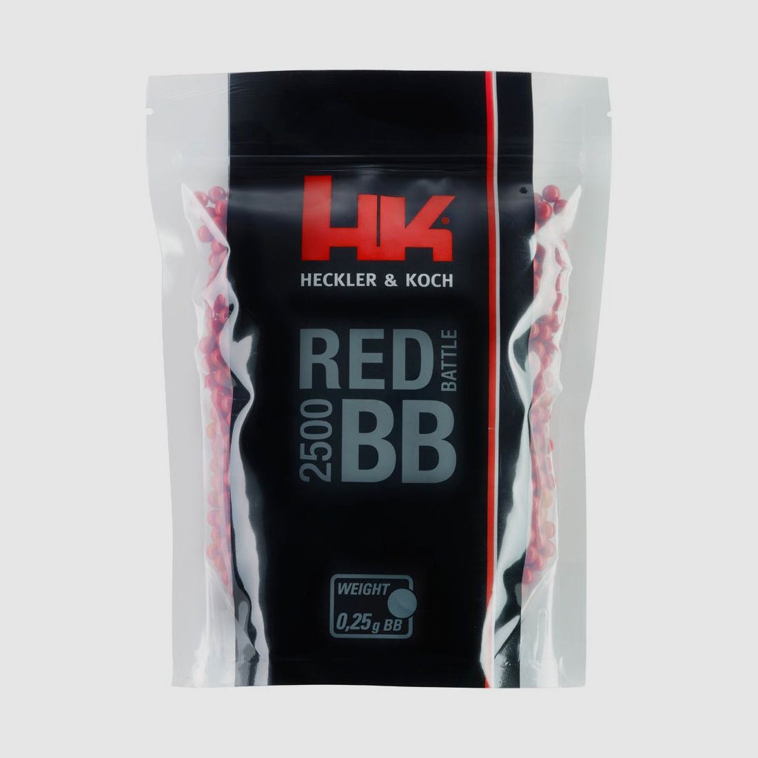 Heckler & Koch Premium BBs 6 mm, 0,25 g, rot, 2.500 St., Zip-Beutel