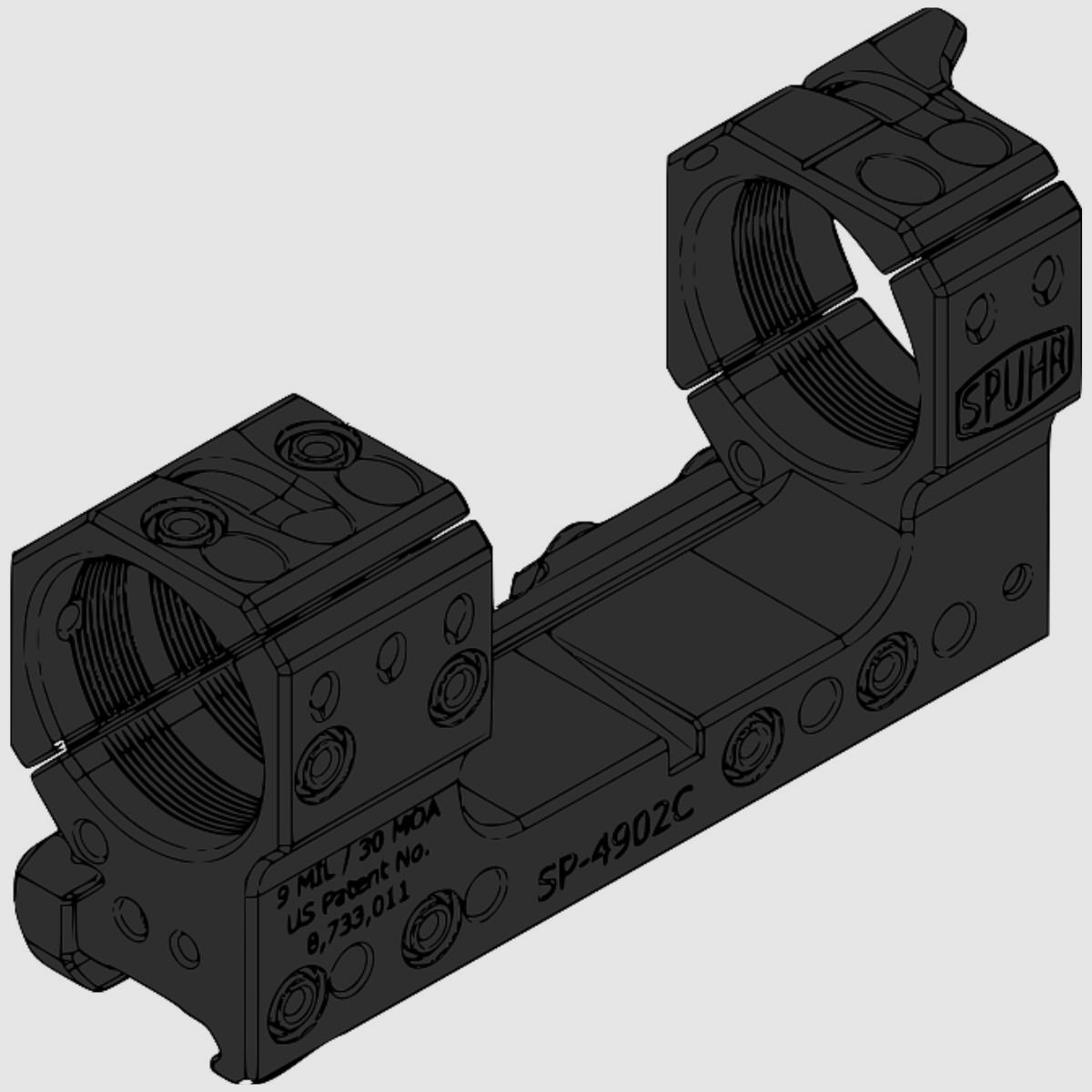 Spuhr – attacco per ottica da 34 mm – 31 MOA – SP4902C, immagine 2 di 3