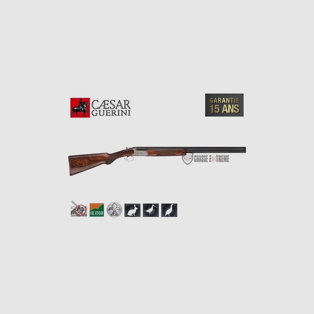 Geweer CAESAR GUERINI Ellipse Ergal Ronde Bock 68cm Kal 20/76 Engelse Schaft, afbeelding 1 van 2