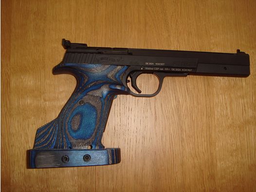 Walther CSP Expert .22 lfb  (Wettkampfsgriff aus engelsblauem Schichtholz)