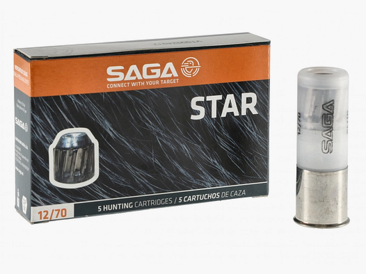 Munición SAGA cal. 12/70 Star Slug 31 gr