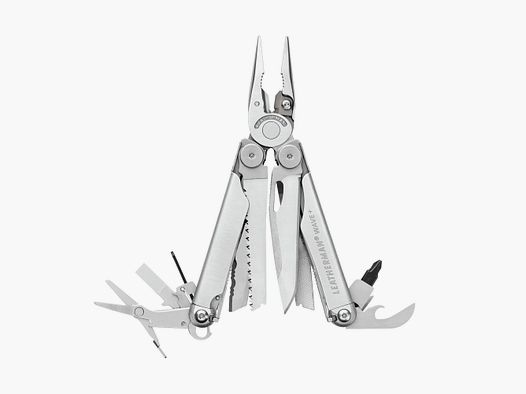 Leatherman WAVE + Acero Inoxidable, Funda de Nylon, Negro, M