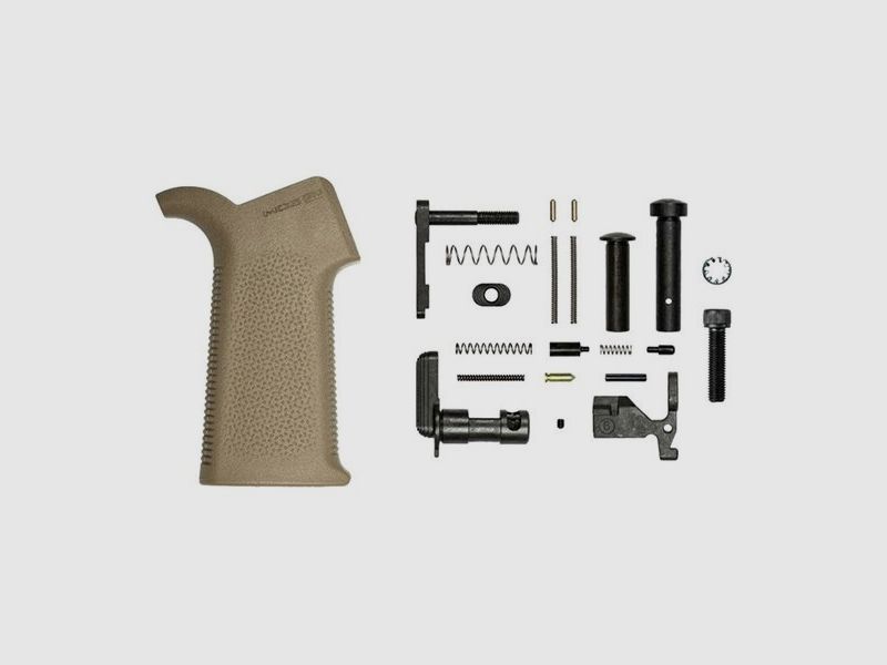 AERO PRECISION KITS W/ MOE GRIP, GEEN AERO PRECISION M4E1 ONDERDELENKIT W/MOE SL GRIP MINUS FCG VOOR AR-15 FDE