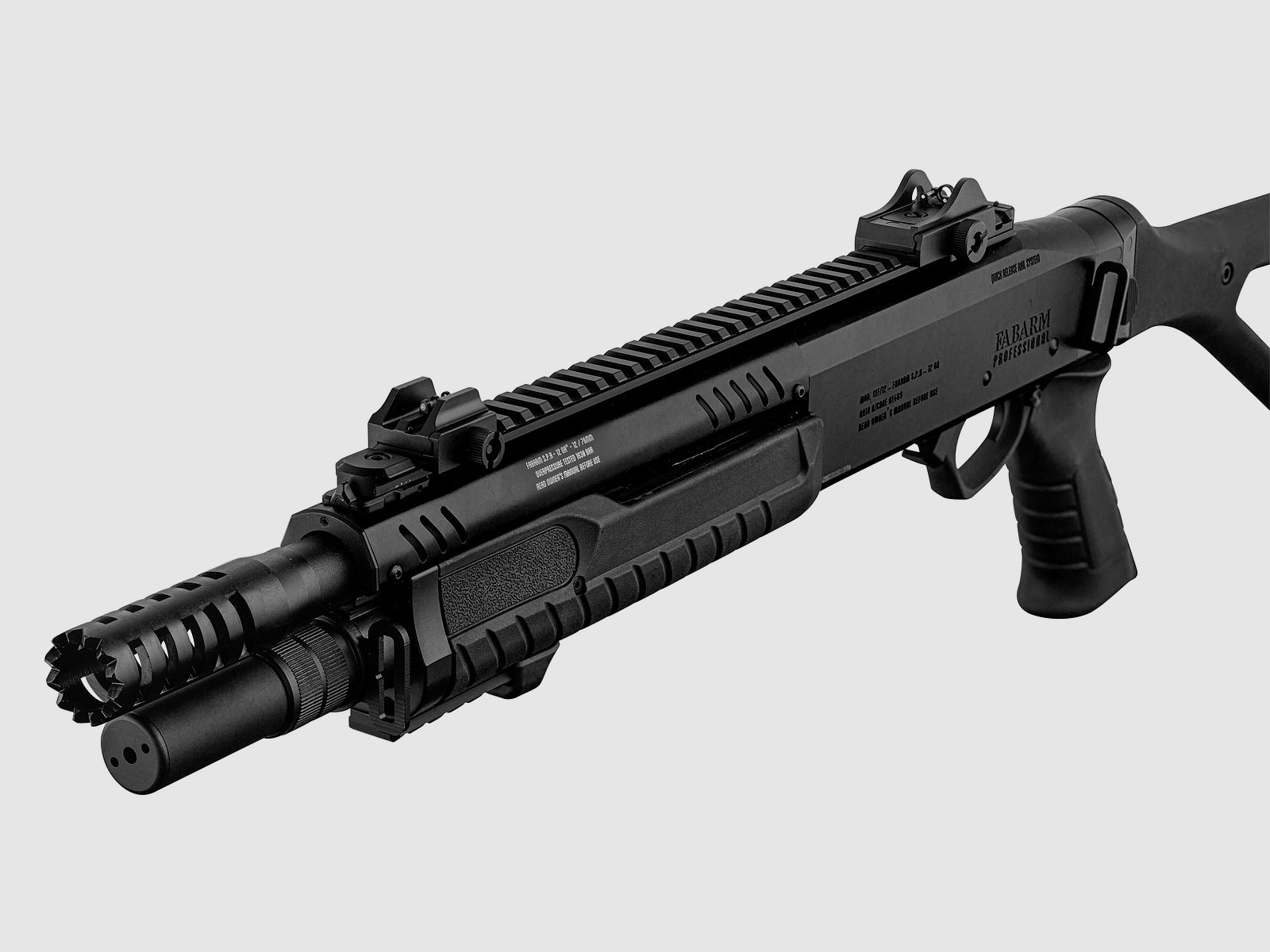 FABARM STF12 Compact nero 6mm - Airsoft Gas Non BlowBack, immagine 6 di 7