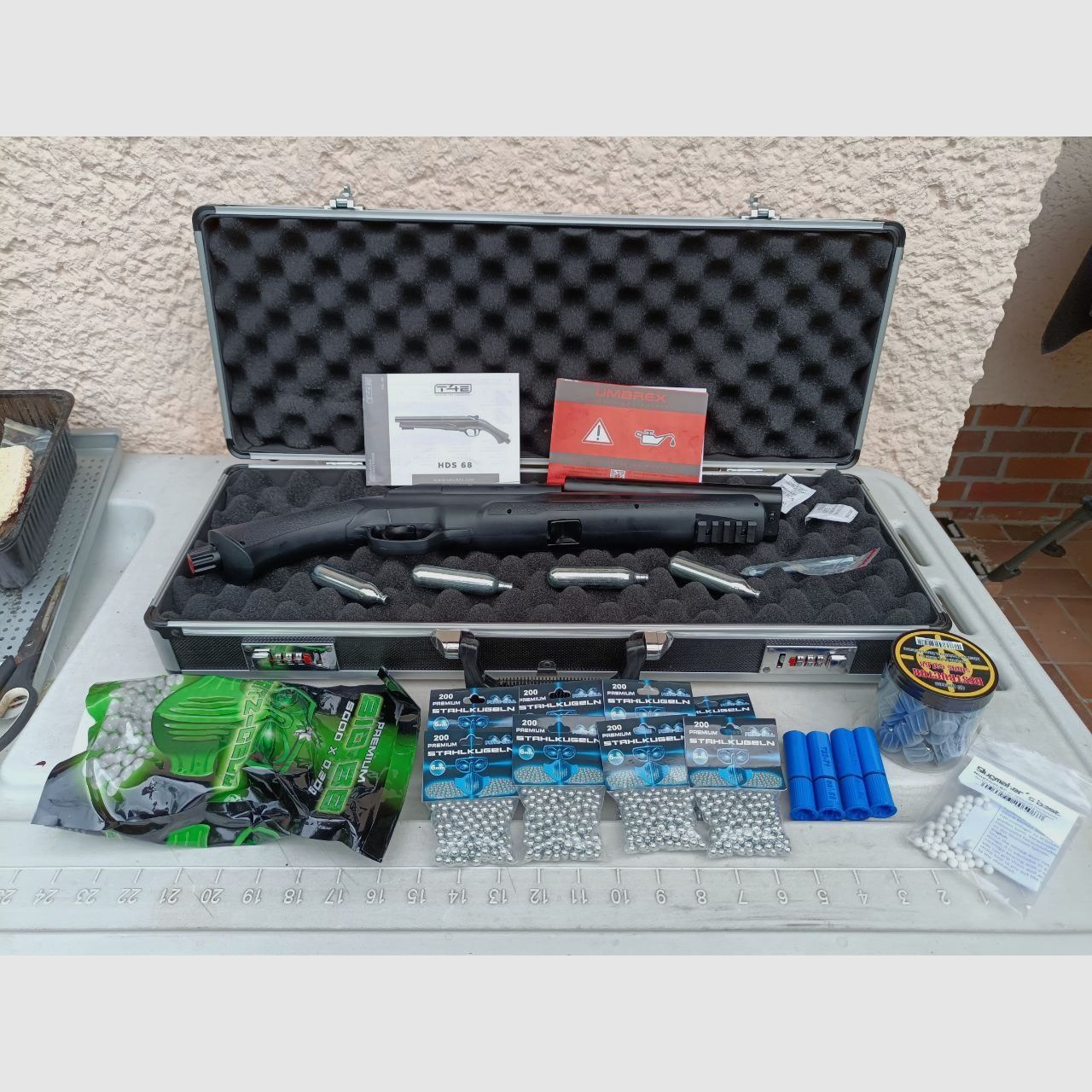 Umarex HDS 68 T4E CO2 Markierer Shotgun Schrotflinte mit Munition Koffer Rechnung original Slugmaker.688 t4e