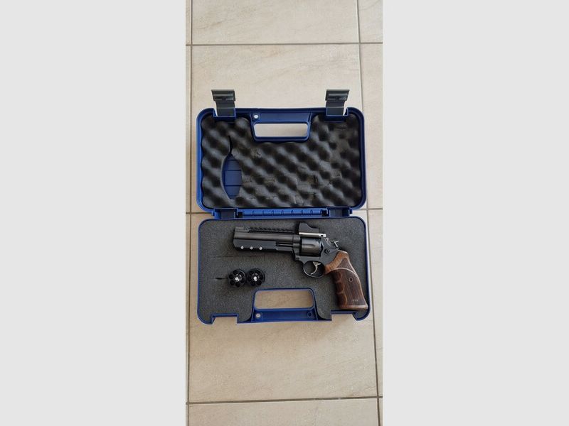Smith & Wesson Revolver, Sport Tuning Umbau BLACK-DIAMOND TARGET S&W 586 6"Zoll 357 Magnum