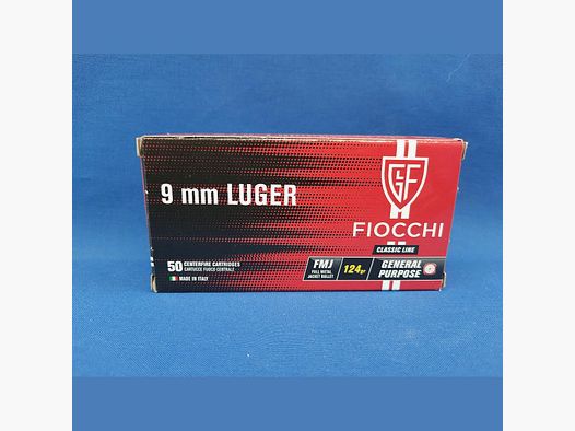 Fiocchi Kal.9mm Luger 8.0gr./124grs. FMJ