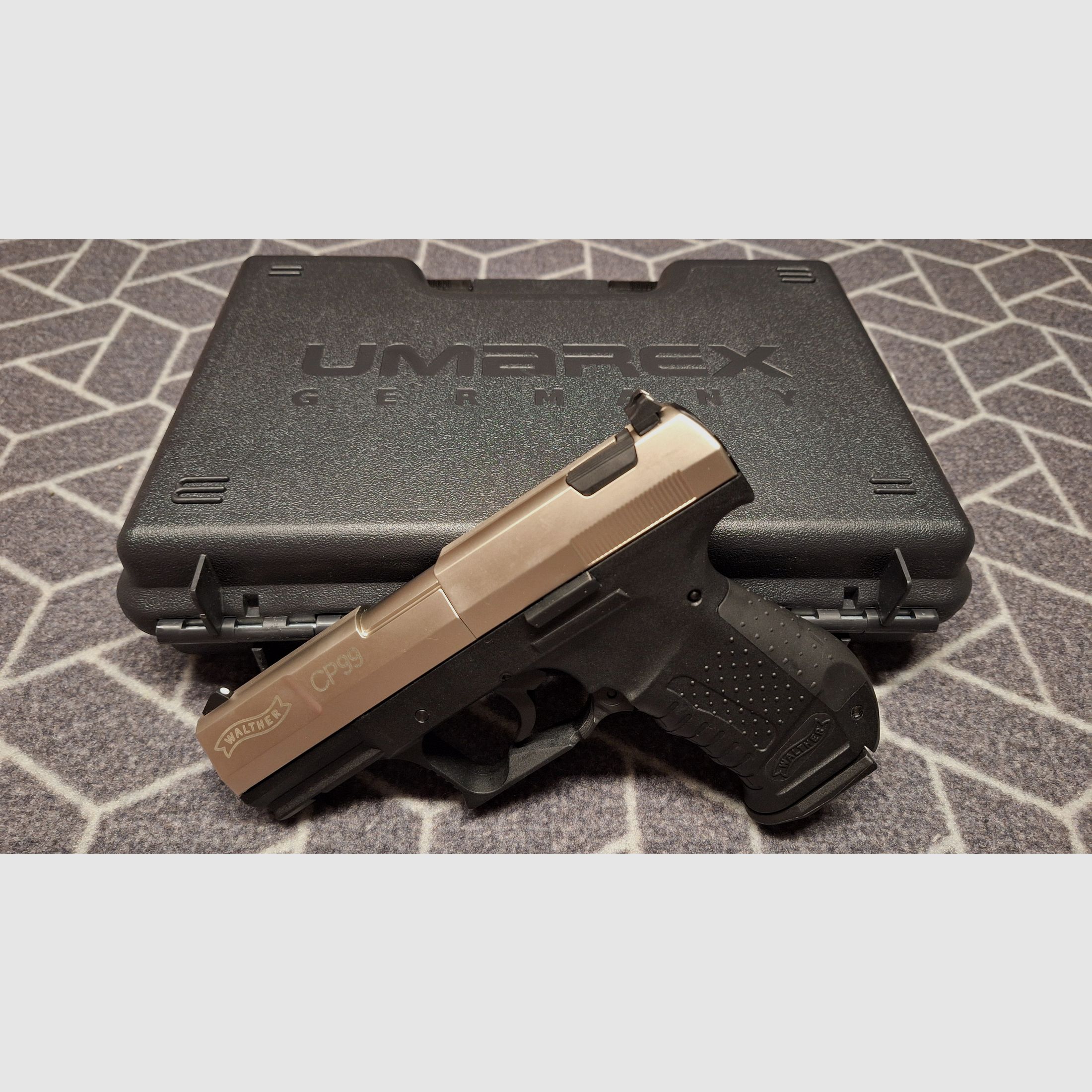 Walther CP99 Nickel 4,5 mm Diabolo pistola CO2 NUOVA!