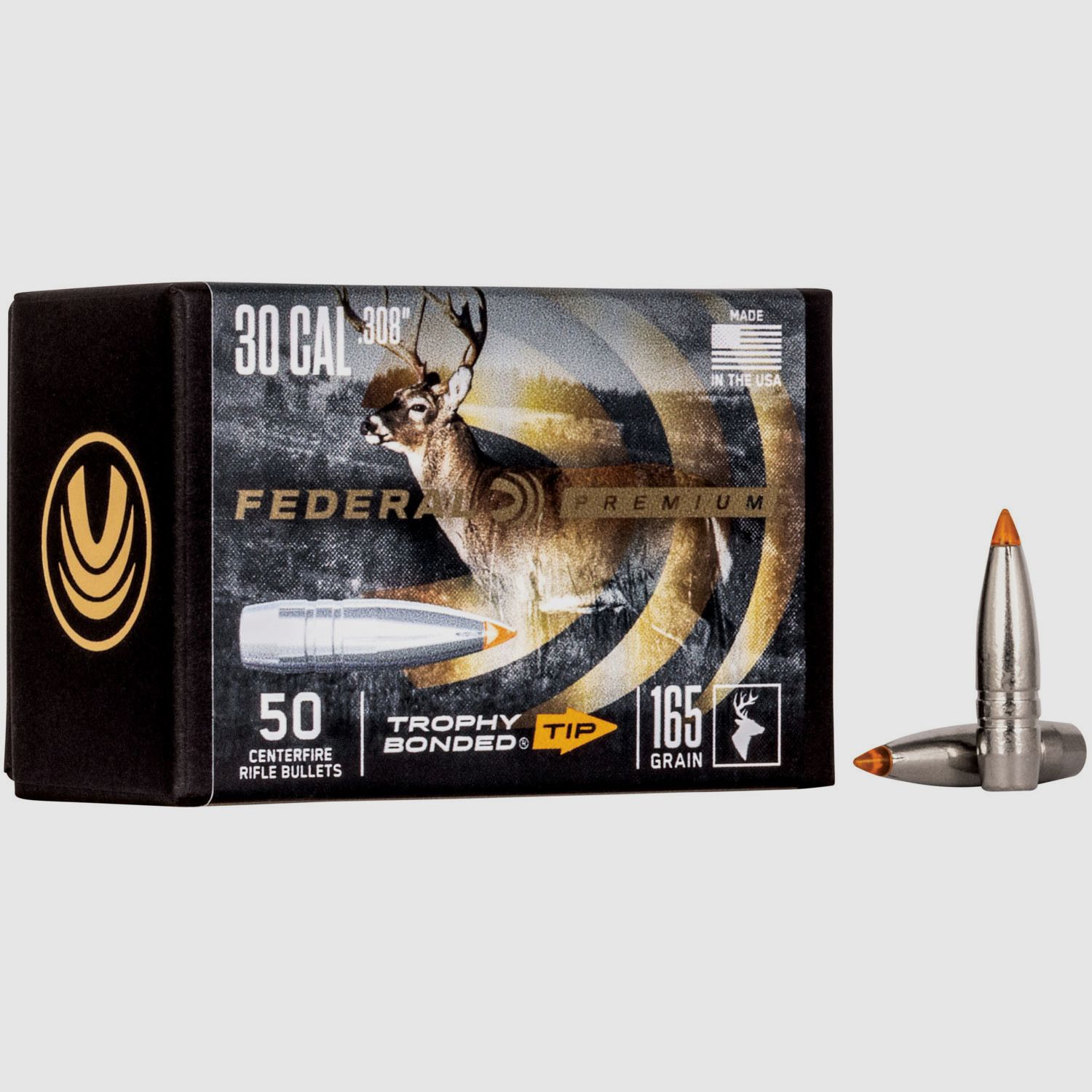 Geschosse FEDERAL Trophy Bonded Tip – .308″ – 165 grains