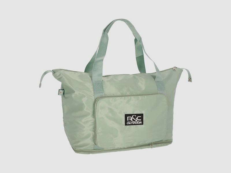 Travel Bag Pastellgrün faltbar - Tasche für Reise + Strand + Einkauf - mit Verlängerung