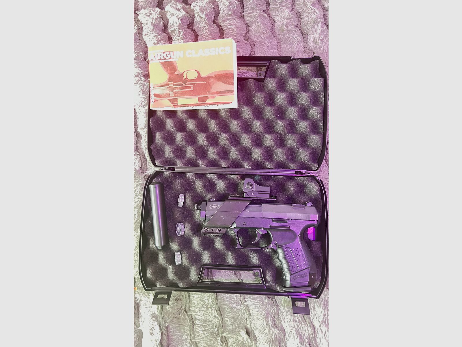 Walther cp99 4,5mm Diabolo mit Schalldämpfer und Reddot und Montageschiene