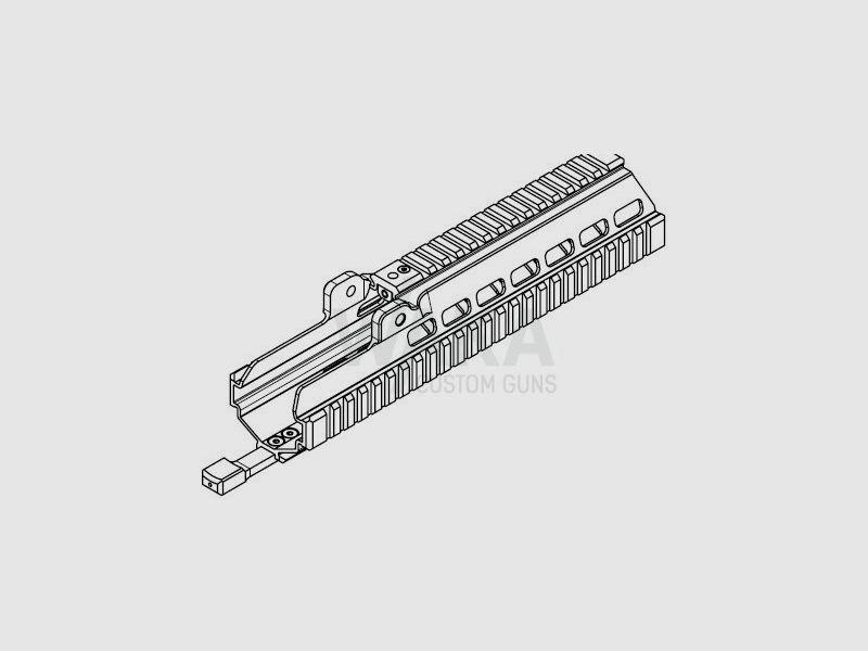 B&T Protection des mains 4x NAR pour HK G36/HK243, version en aluminium, incluant un rail cover et un œillet de sangle