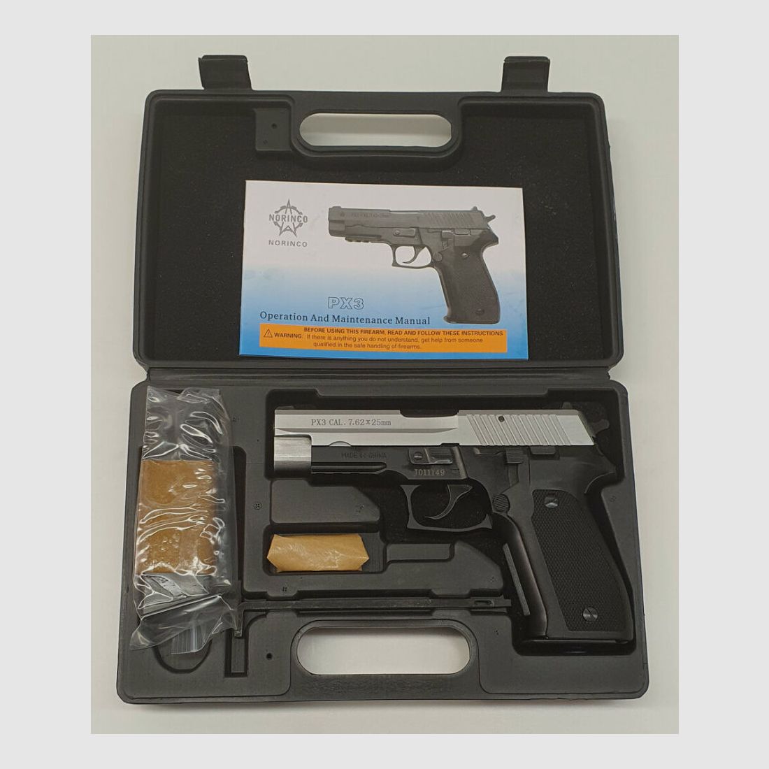 Pistola semiautomática NORINCO Mod. NP762/ NP22/ PX-3 bicolor en calibre 7,62x25tokarev incluyendo accesorios, imagen 8 de 9