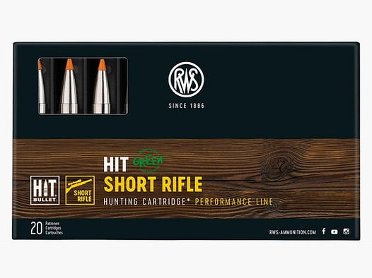 RWS Hit Carabine Courte *Vert* .308Win 9,7g 150grs