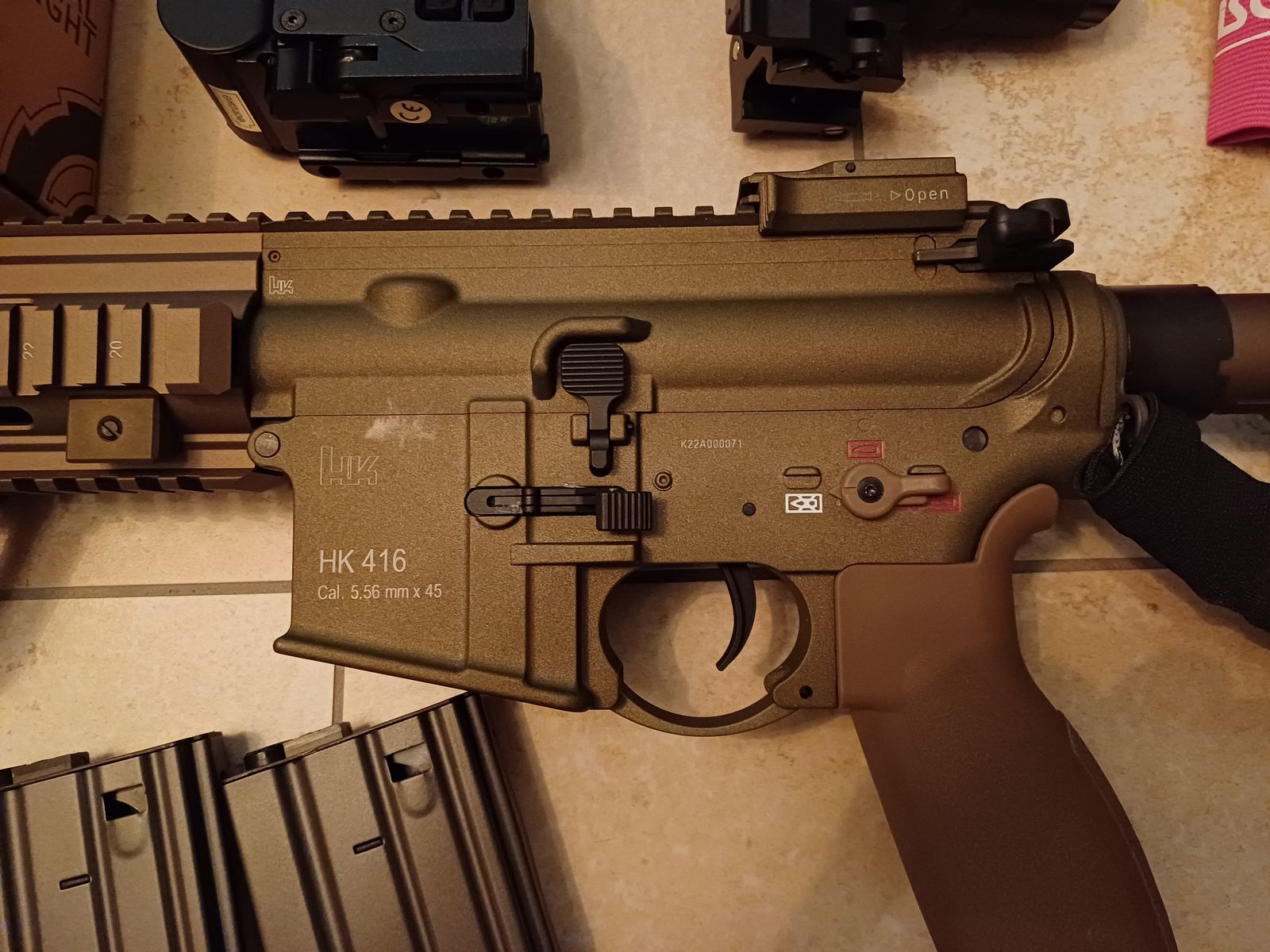 Airsoft VFC HK 416 A5 V3 mit Zubehör und österr. Armeerucksack