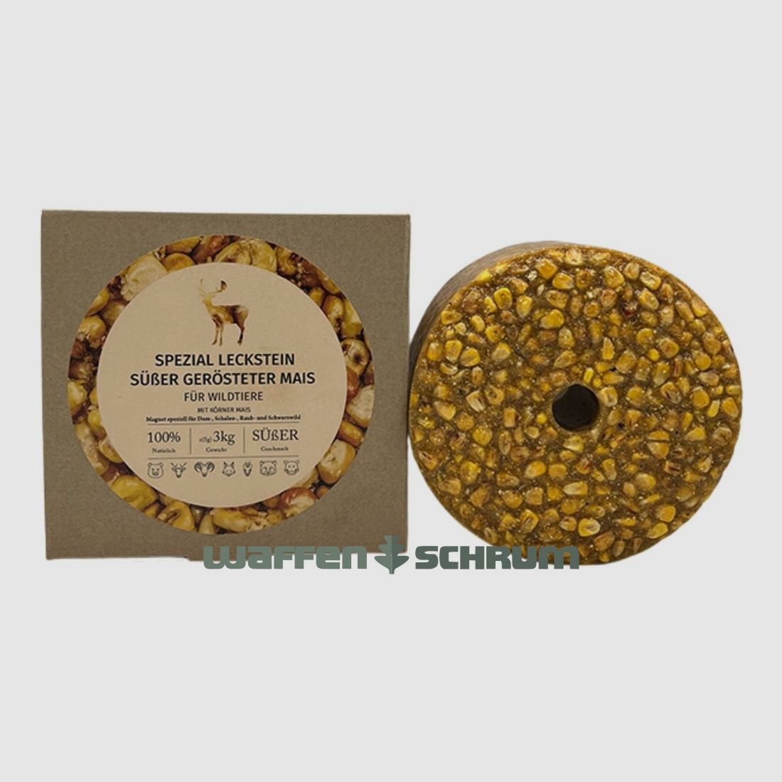 Wildlutscher Spezial Leckstein Süßer Gerösteter Mais 3 kg