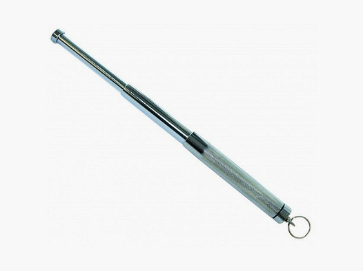 Mini telescopic baton 12" with keyring - Silver