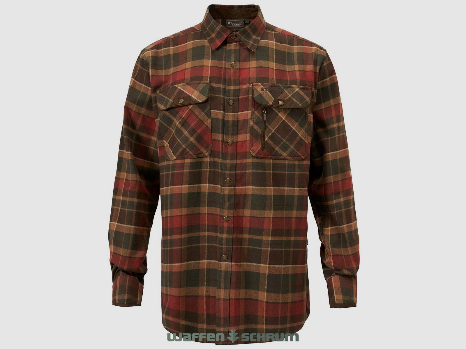 Pinewood Hemd Prestwick Exclusive  D. Green/ Terracotta