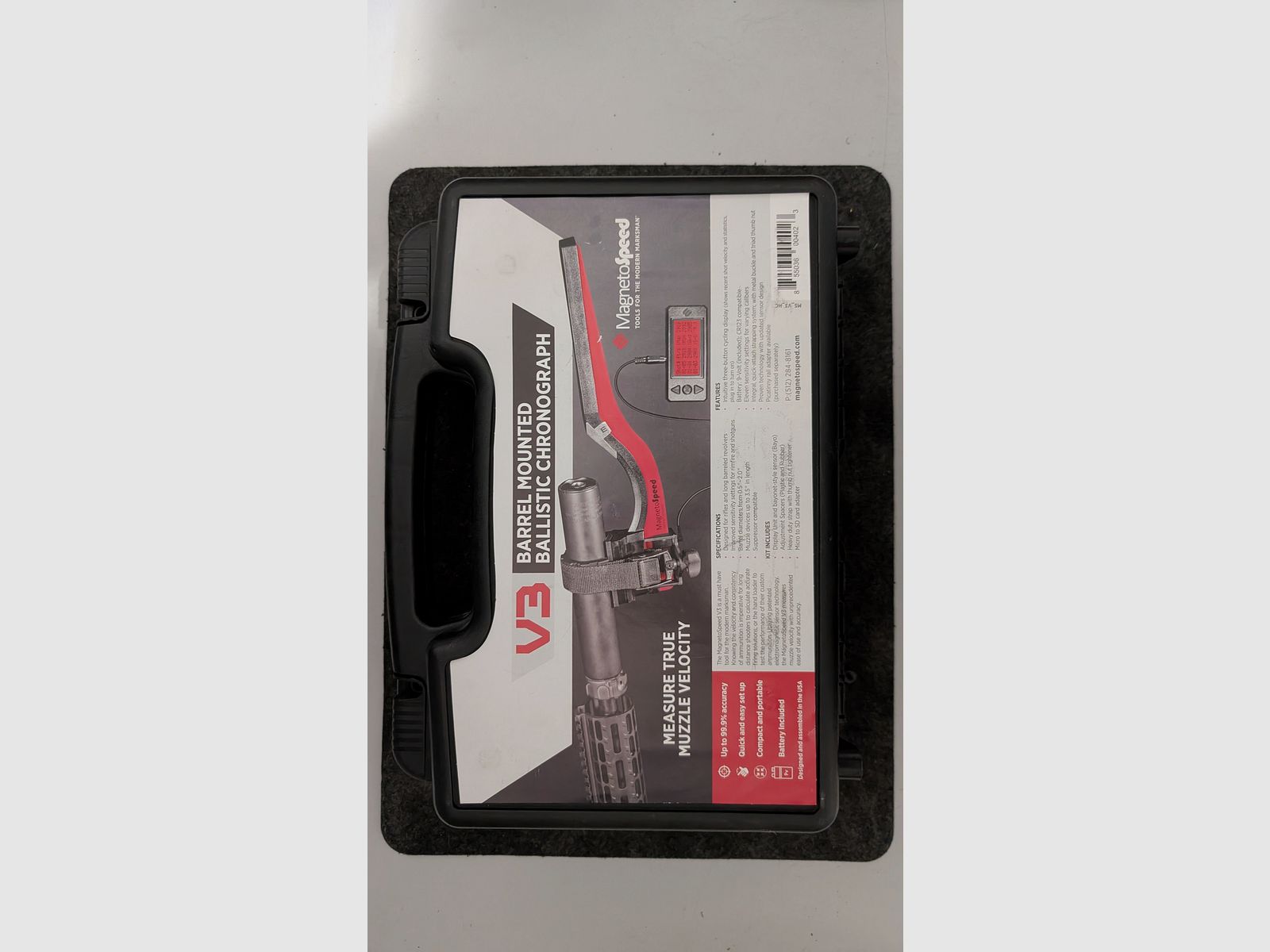 Geschwindigkeitsmesser Magnetospeed V3 mit Koffer Chronograph