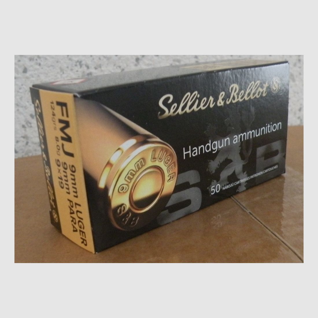 13.01.2026 --- Ab Lager! Sellier & Bellot 9mm Luger, 124 grs Vollmantel, 2.000 Stück in 50er Packungen, Euro 510,00