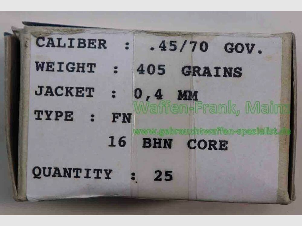 Belgisch, divers Büchsengeschosse .45/70Gov.