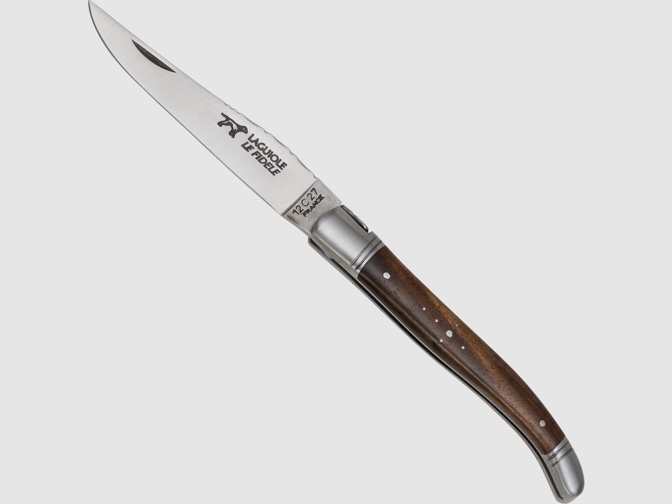 Hochwertiges Le Fidele Laguiole Taschenmesser Walnuss §42a konform legal führen