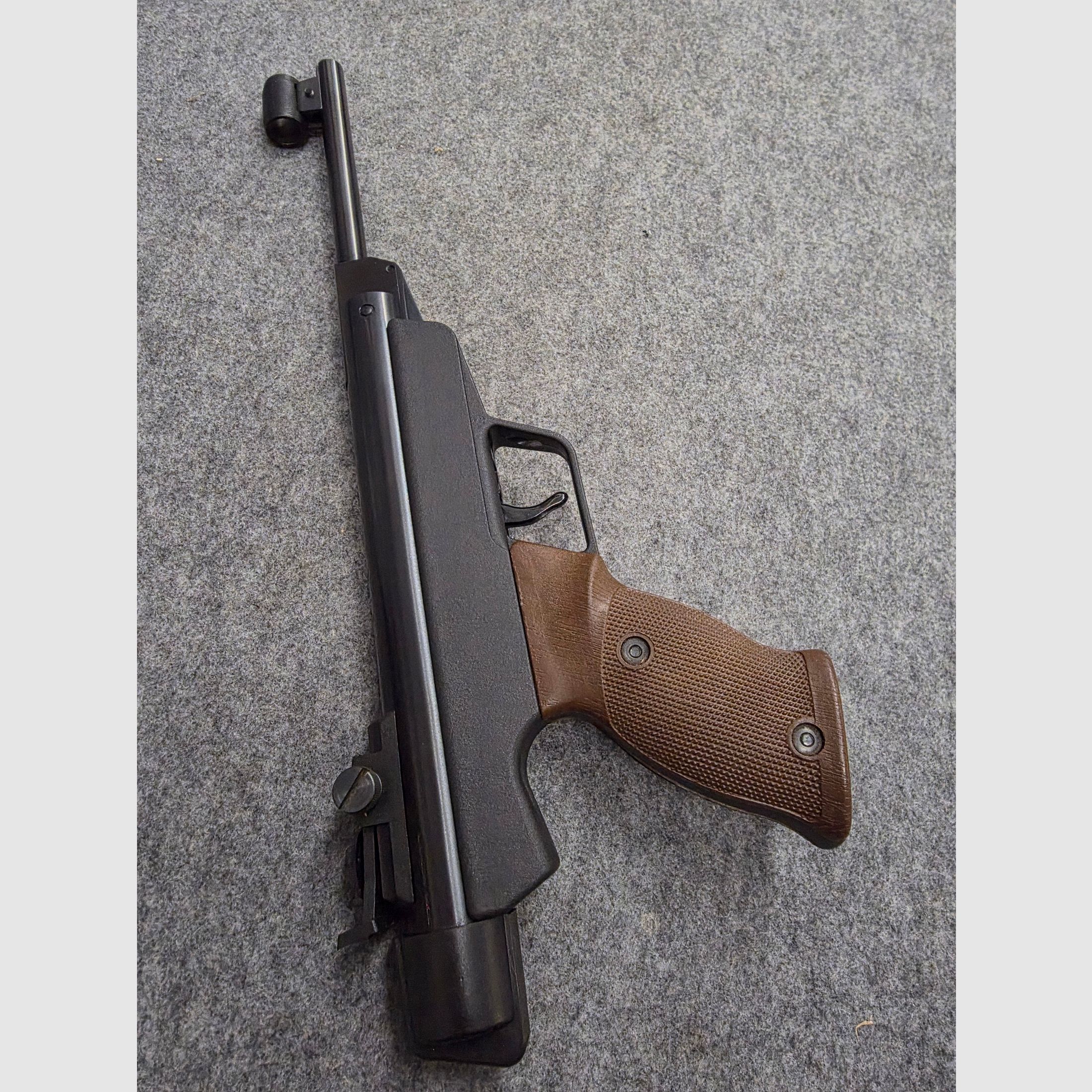 Para coleccionistas, pistola de aire comprimido Diana modelo 5 G pistola Cal. 4,5mm Diabolo Knicker en estado como nueva