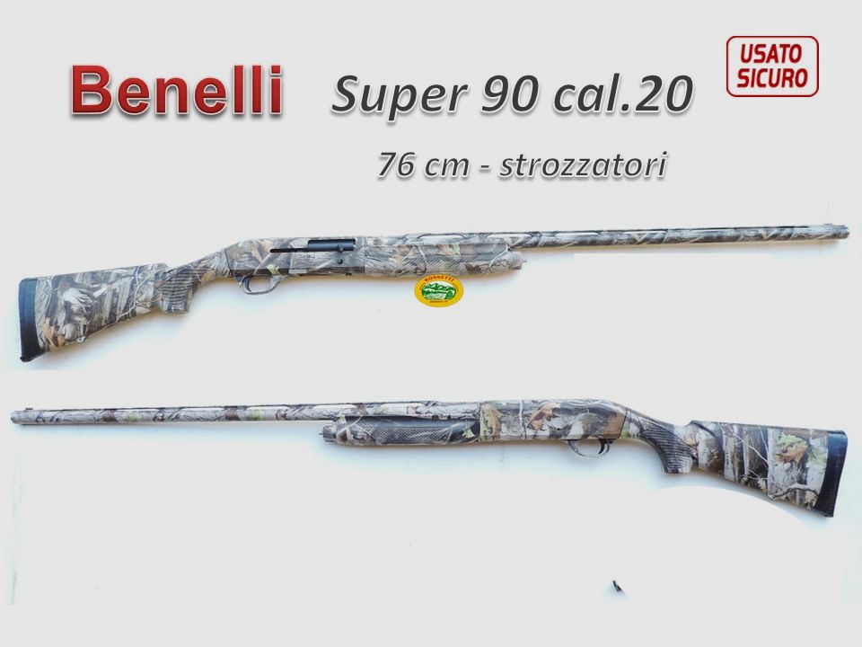 BENELLI Super 90 camo kal.20 loop 75 cm chokes 70 mm - gebruikt R.17015