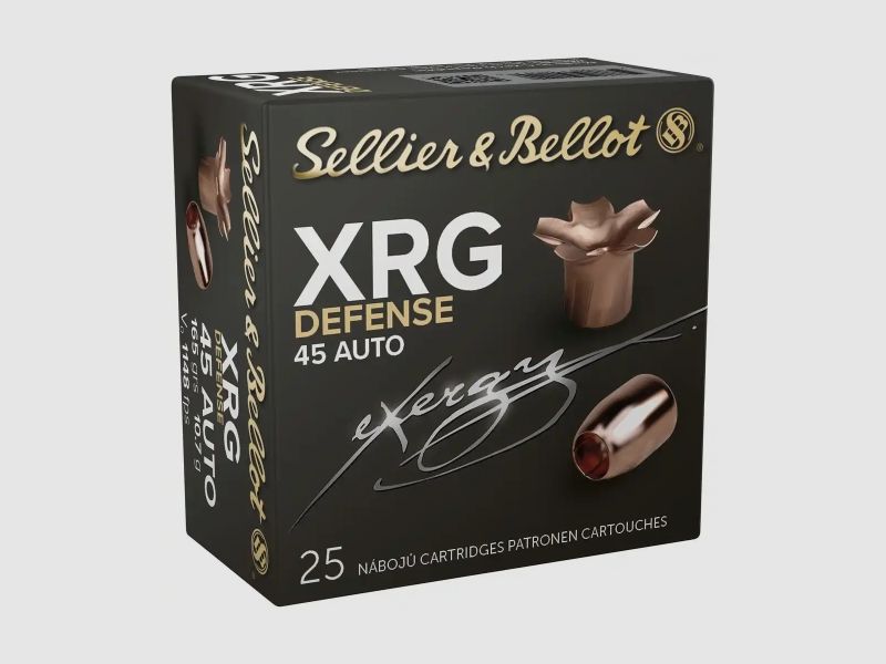 Sellier & Bellot .45 ACP 107g/165GR XRG-Defense 25 cartridges
