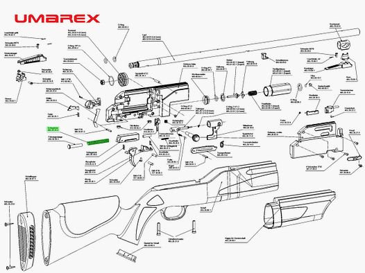 Schlagfeder fĂĽr Luftgewehr Umarex HĂ¤mmerli 850 Air Magnum, Ersatzteil