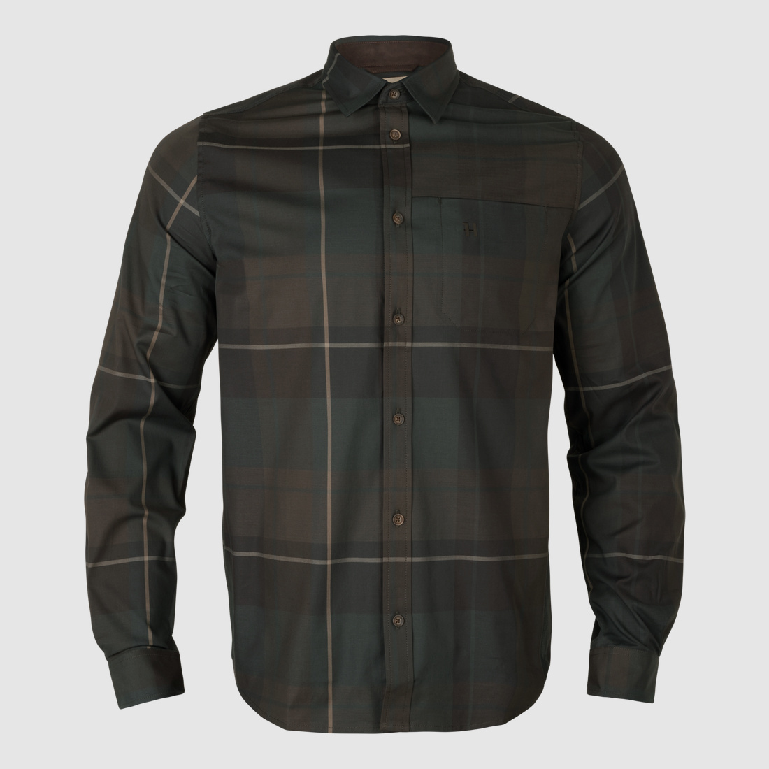 Härkila Akse L/S Shirt Men Shadow brown check XXL