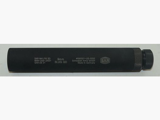 Schwaben Arms GmbH Silenziatore per H&K SP5/MP5 cloni, SAR M41-05 SD 3LUG QD 9mm Luger bloccaggio a 3 denti/ TriLock