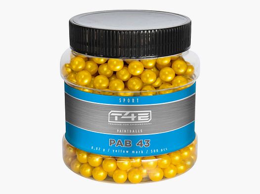 T4E Farbkugeln PAB 43 Sport Kaliber .43 - ca. 450 Stück - Gelb