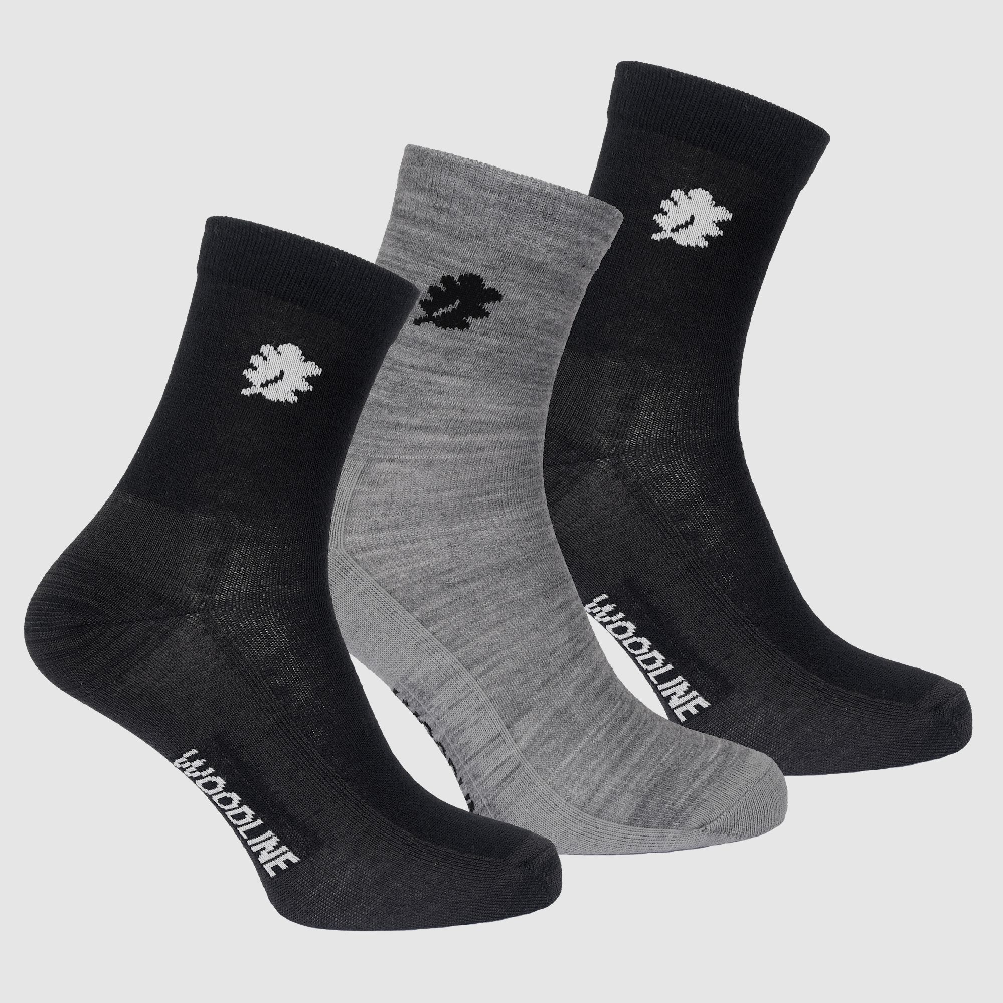 Woodline Liner Socken Merinowolle 3er-Pack 35-39