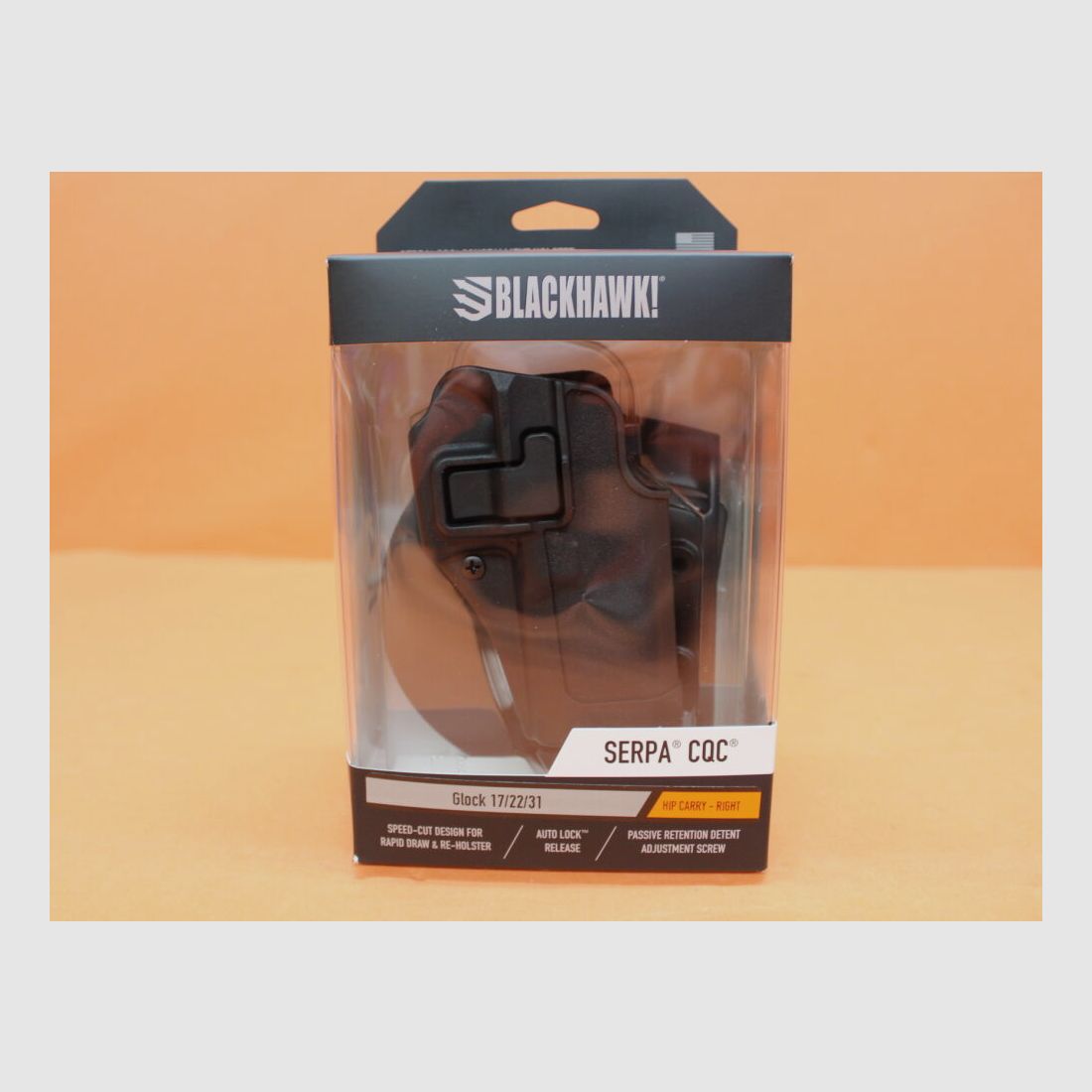 Blackhawk Blackhawk Funda SERPA CQC Ocultación negra RH Glock (-Gen4) 17/22/31 (410500BK-R)