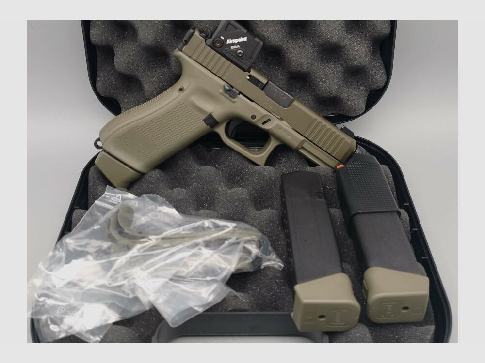 Glock45 Gen5 Hunter Edition mit Aimpoint COA Gewinde Oliv 9mmLuger