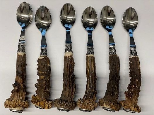 Espressolöffell aus Rehgehörn – 6 Stück