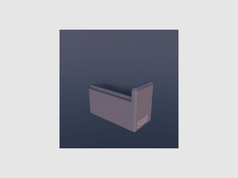 Filamelt ammunition box / .500 S&W / 'sliding lid' / cartridge box, ammo box