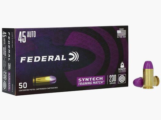 Federal Syntech Training Match .45 ACP 230GR SJFN 50 cartridges