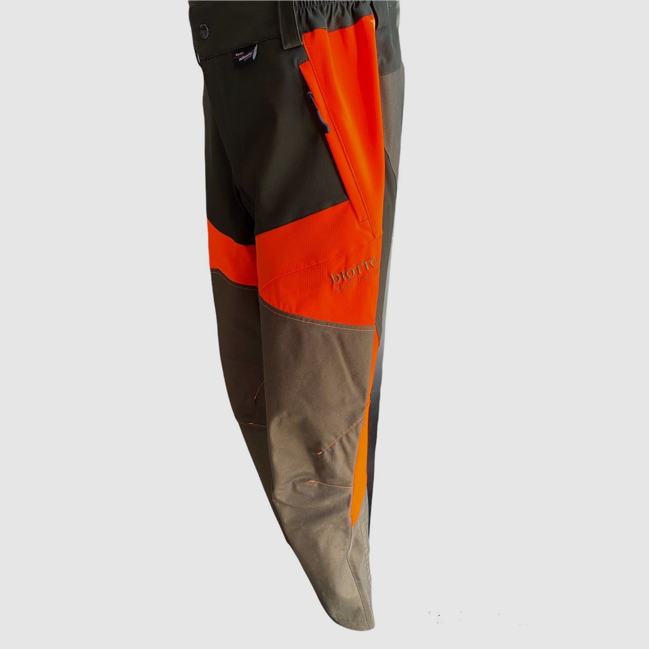 DIOTTO PANTALON GETZNER/SCHOELLER HV ORANGE/VERT, image 2 sur 2