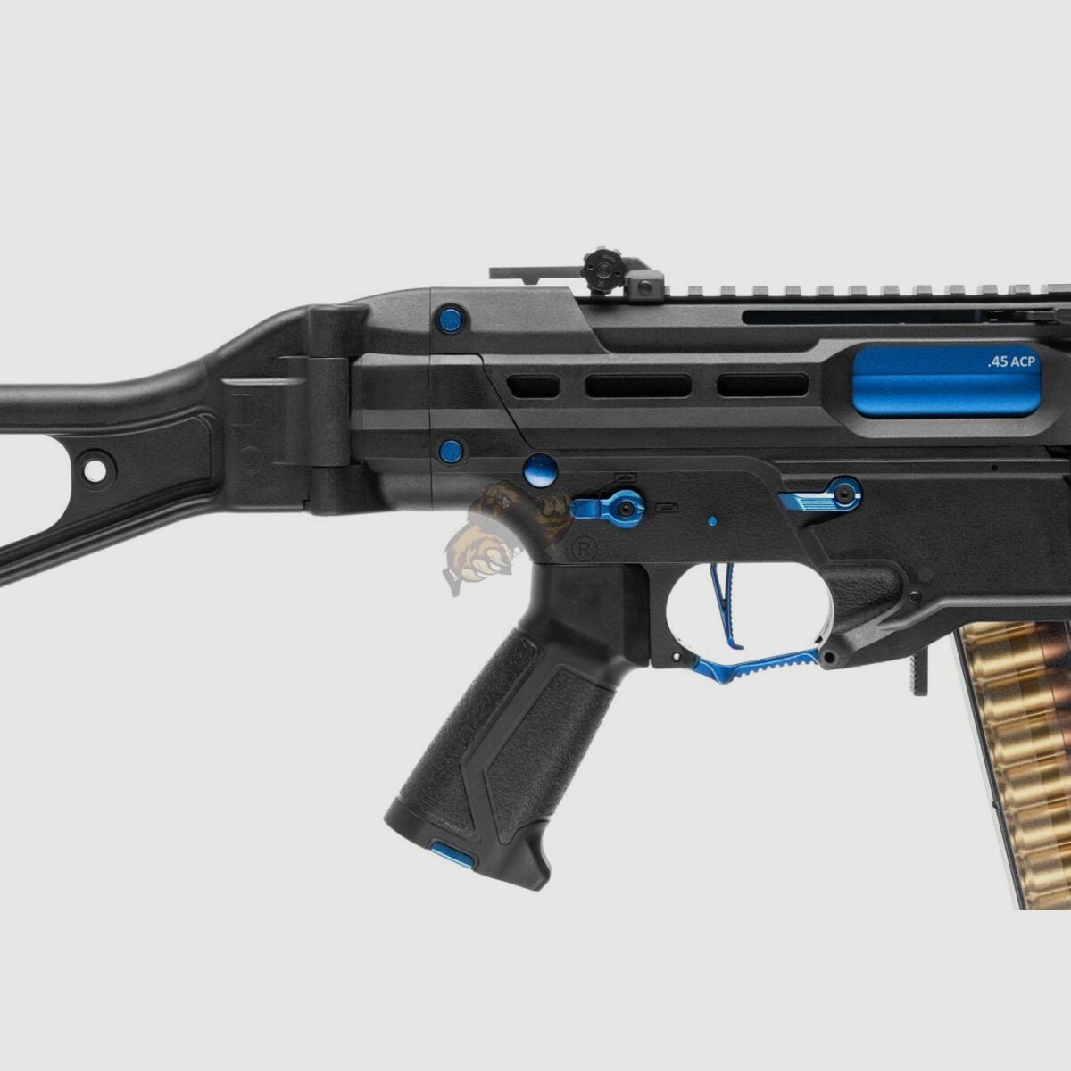 G&G PCC45 G2 with ETU in Black/Blue Airsoft Free from 18 - S-AEG -F-
