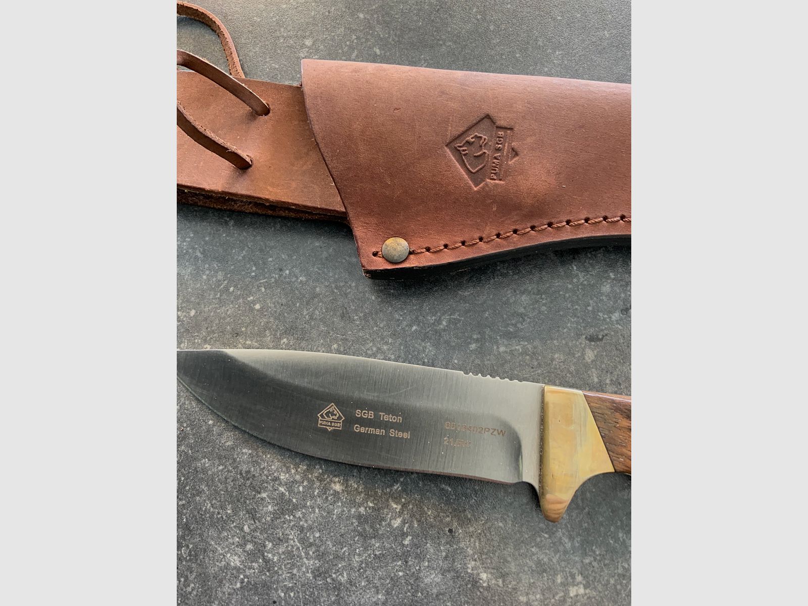 Puma Jagdmesser SGB Teton mit Lederscheide, neu
