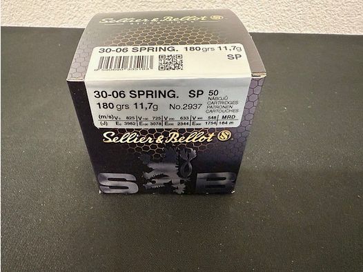 Sellier & Bellot .30-06 SPR. Parte de plomo 11,7g/180grs.