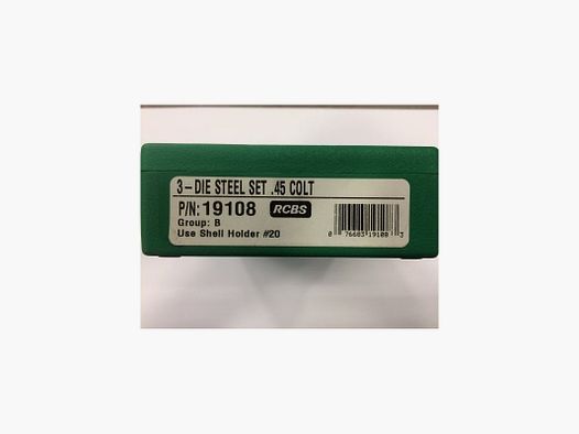 RCBS 3 DIE TC JUEGO DE ACERO 45COLT