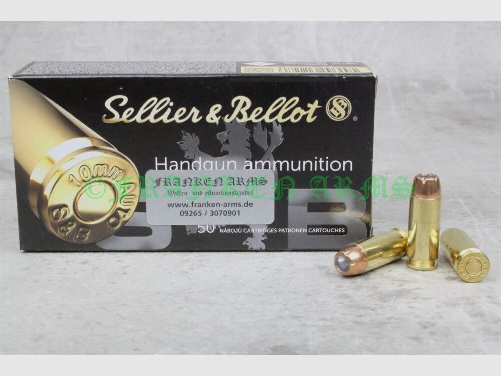 Sellier&Bellot 10mm Auto JHP 180gr. 11.7g 50 pieces tiered prices